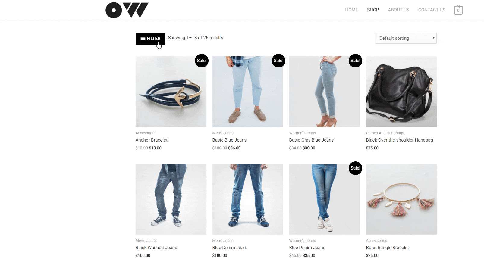 Astra Pro WooCommerce product filtering