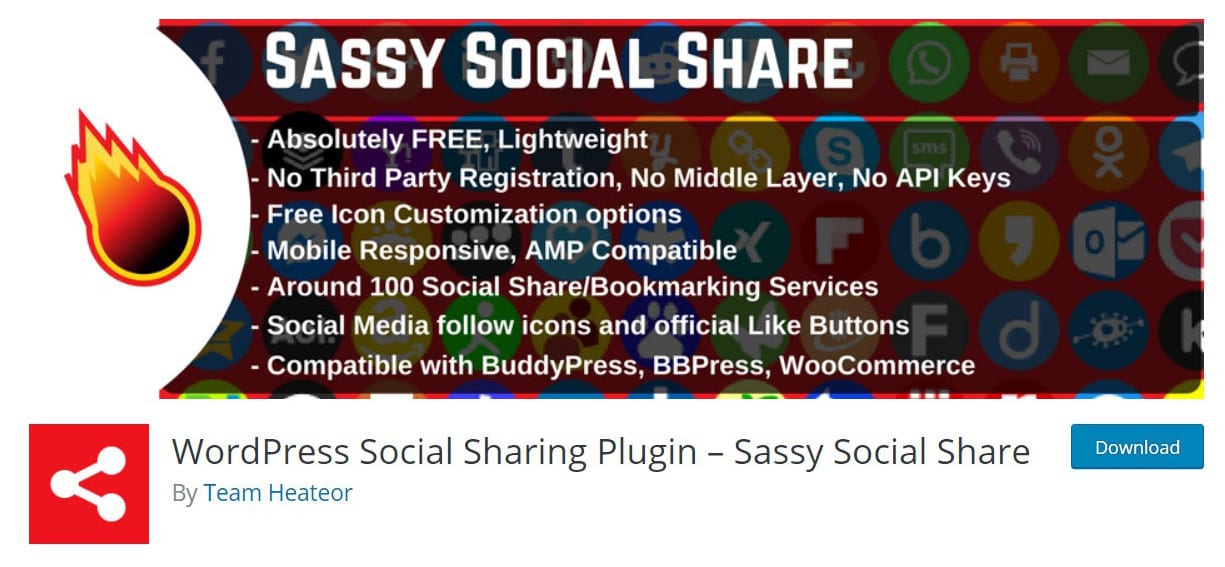 Sassy social share plugin image
