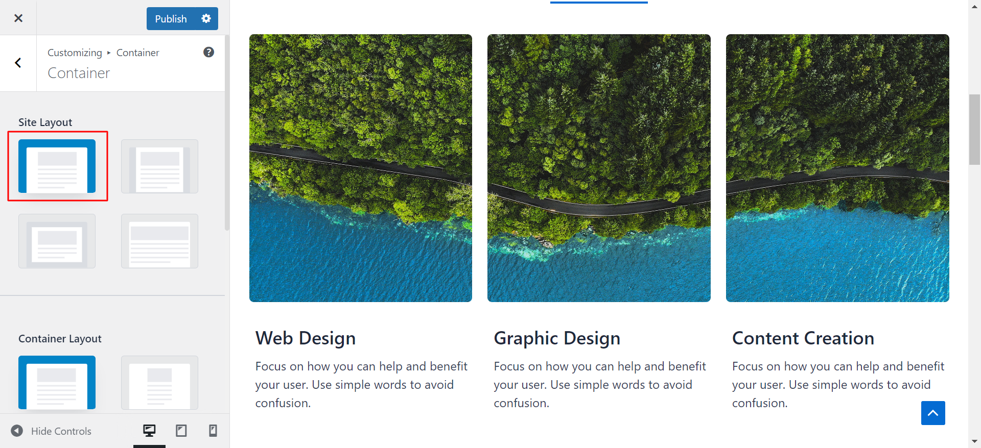 Full Width Site Layout