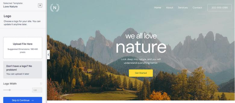 Starter templates typography step