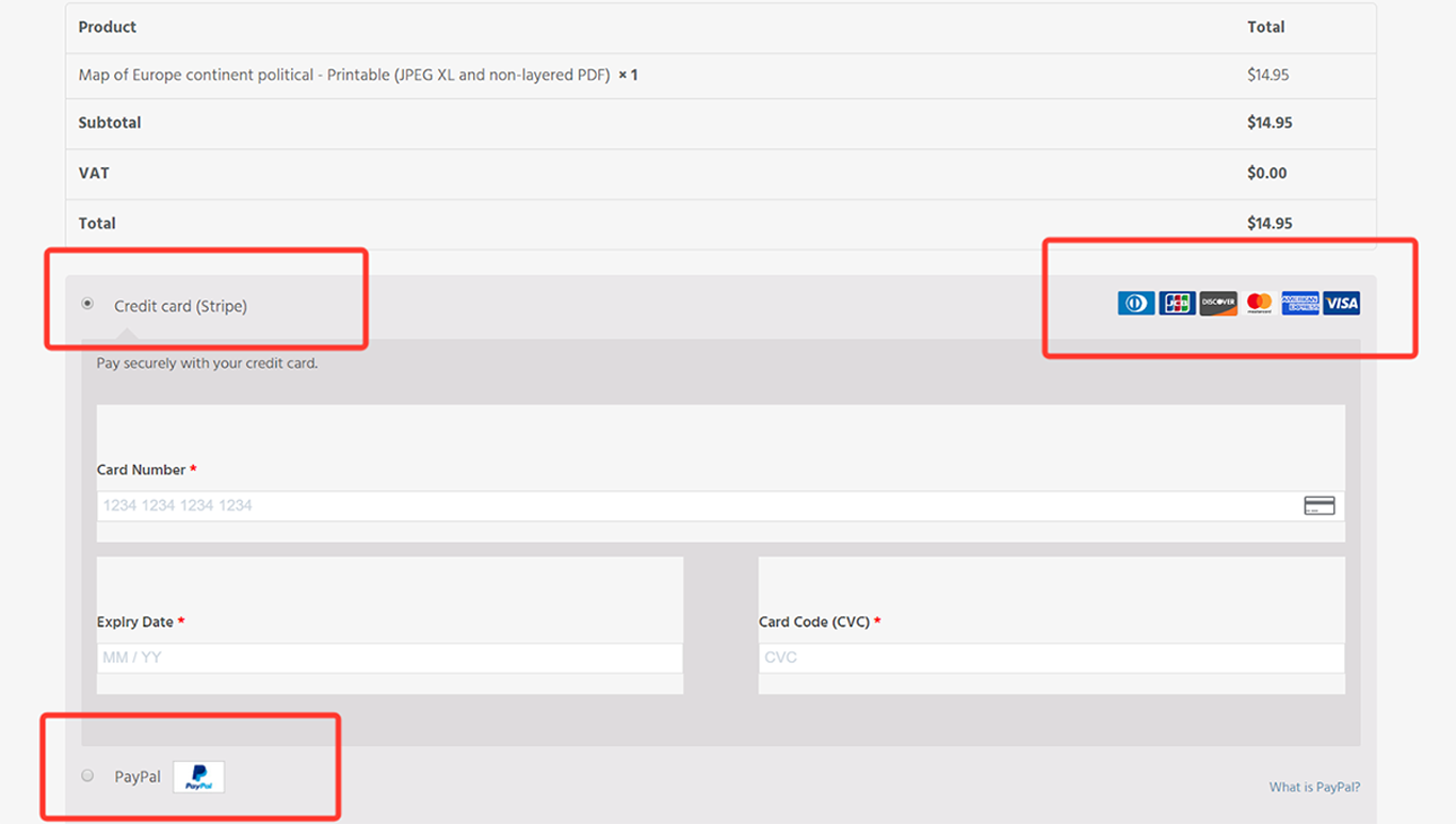 Astra Woo Checkout Payment Options