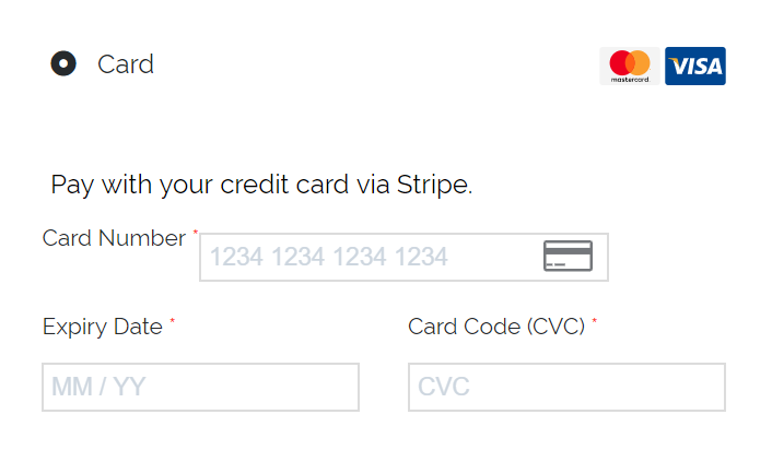Astra Checkout Option
