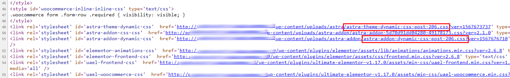 Naming Conventions Astra CSS File