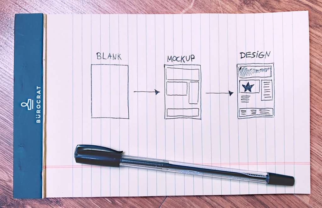 website mockup stock image