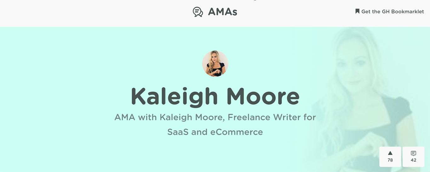 AMAs example on GrowthHackers