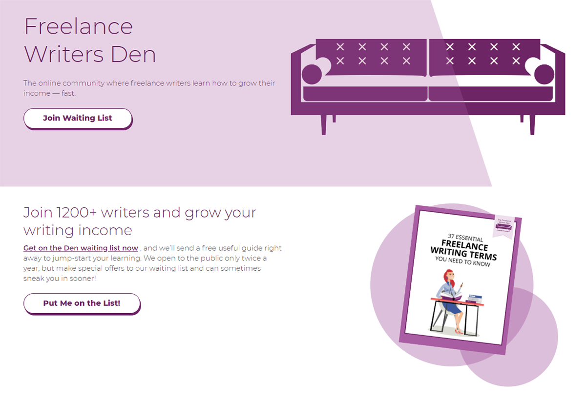 freelance writers den