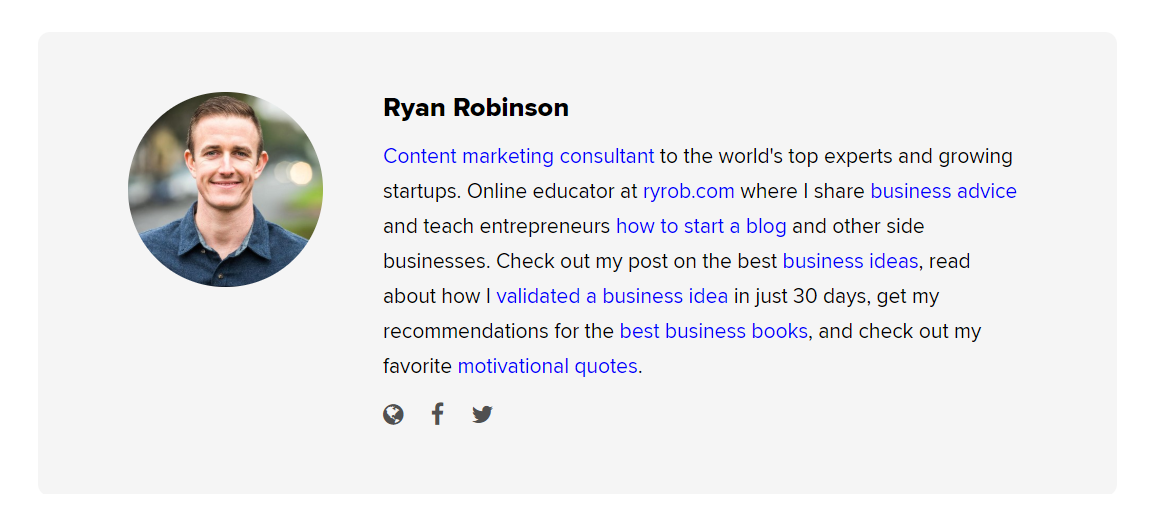 Bio of Ryan Robinson