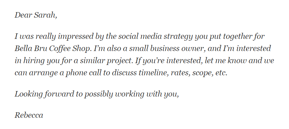 LinkedIn outreach template by Aja Frost