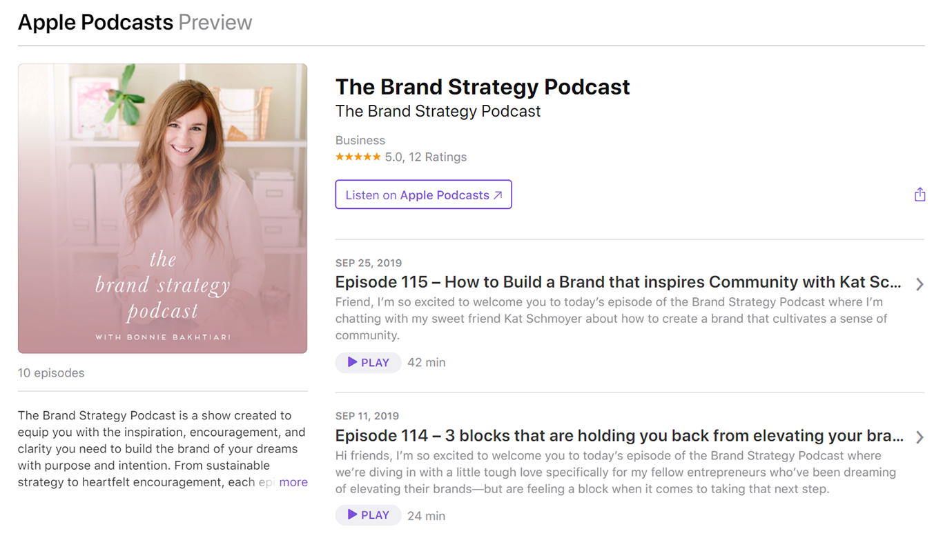 Apple podcasts preview