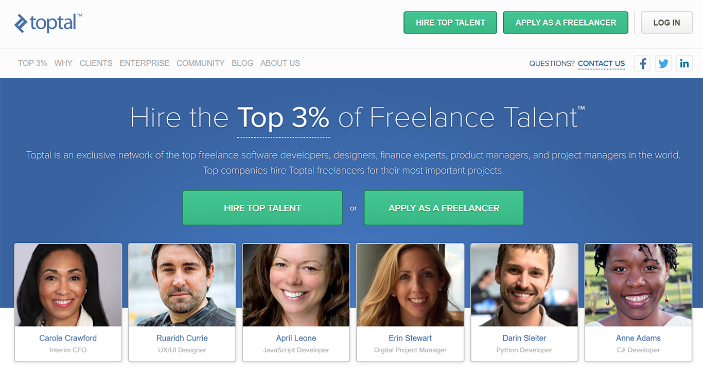 Website of Toptal