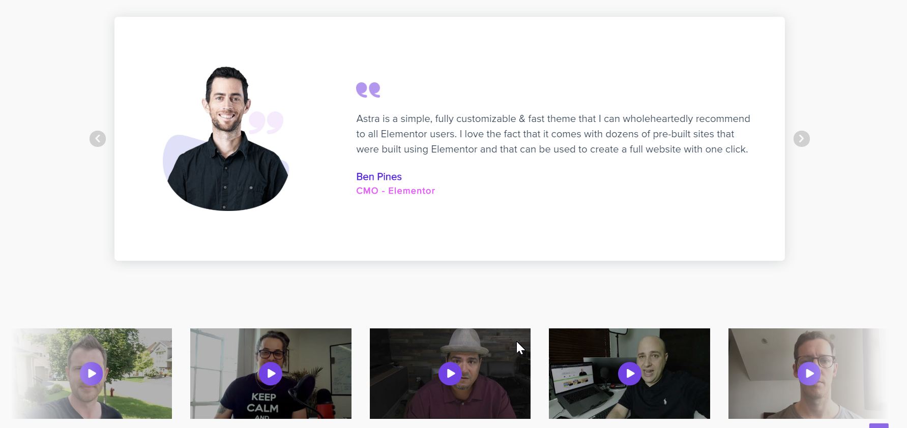 Astra Pro - Testimonials