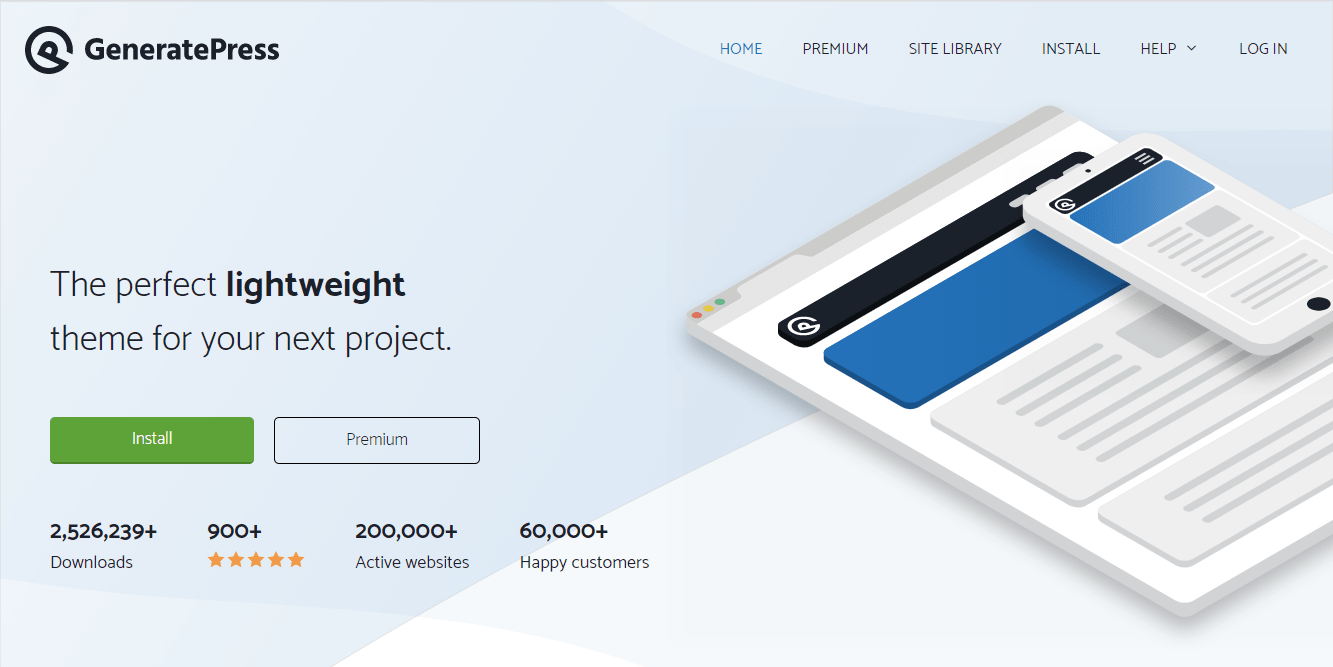image-about-GeneratePress Generate Press theme homepage screenshot