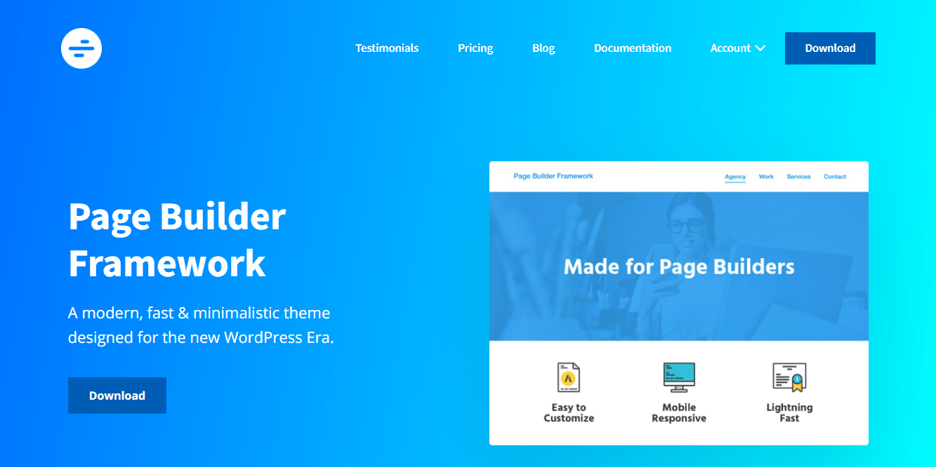 image-about-page-builder-framework Page Builder Framework theme homepage screenshot