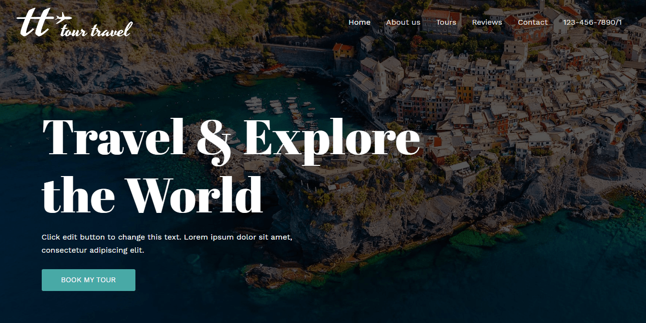 image-about-travel-agency Travel Agency Astra template homepage screenshot