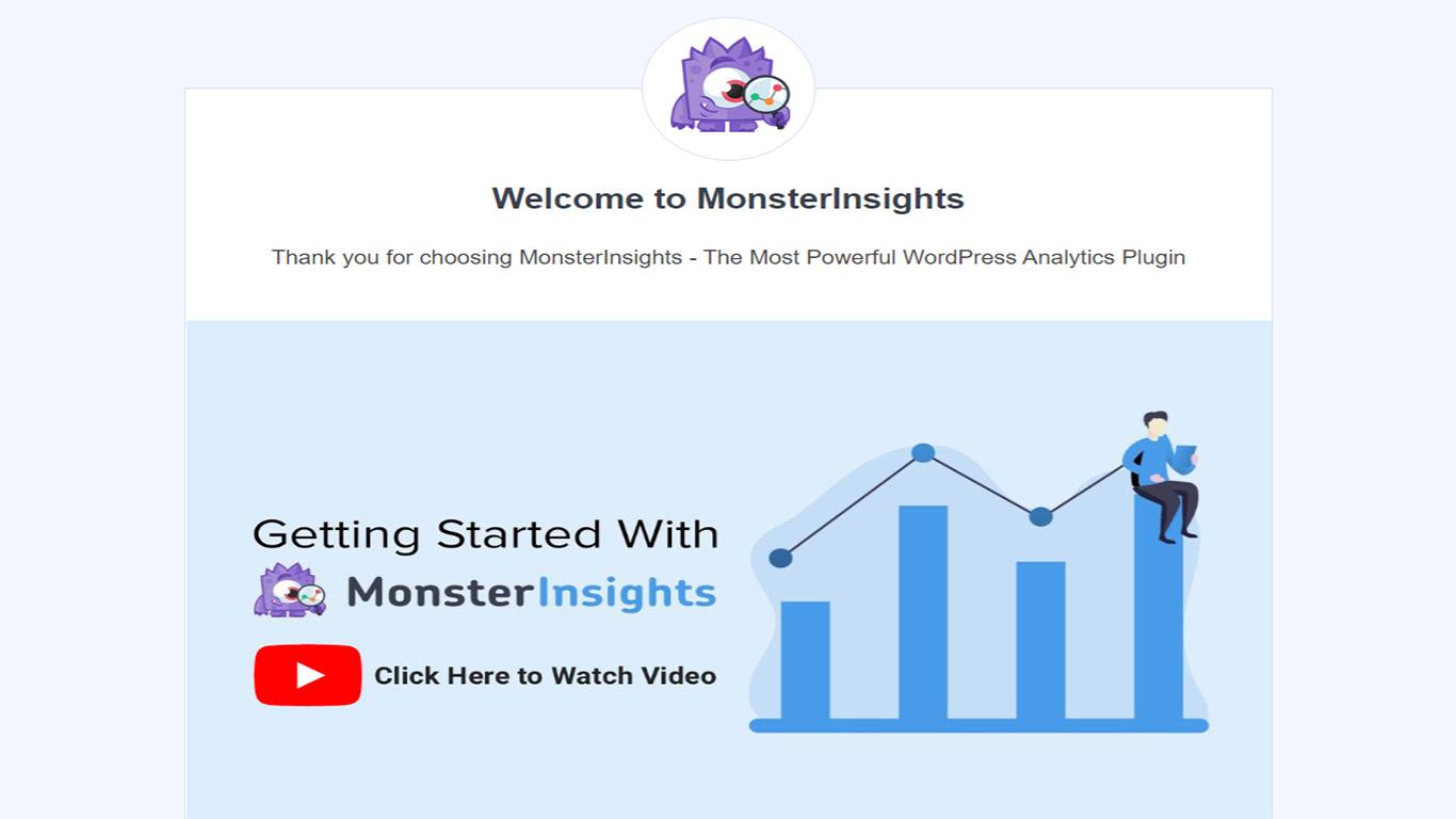 MonsterInsights install wizard