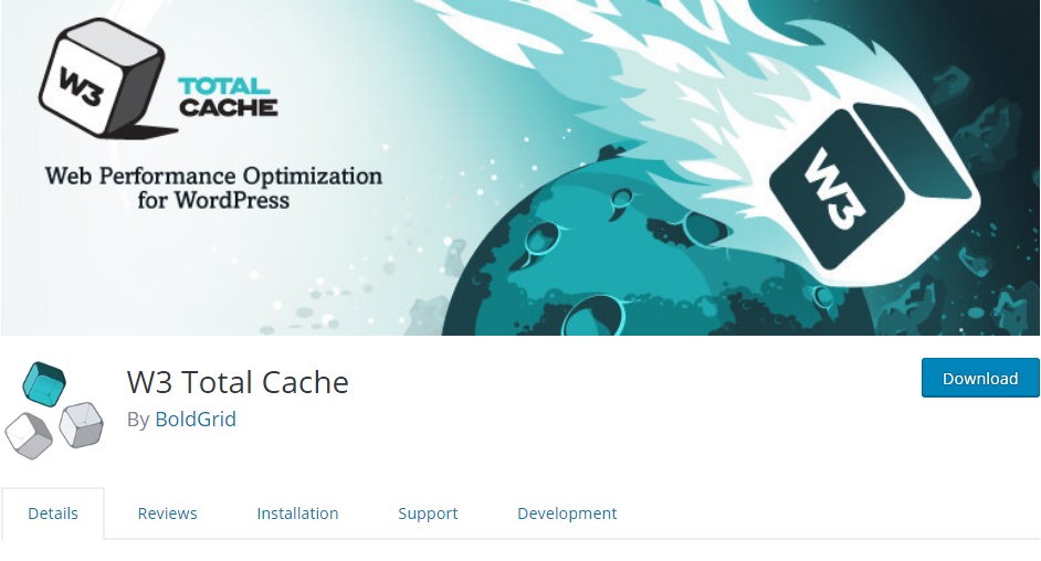 alignwide W3 Total Cache download page in WordPress.org