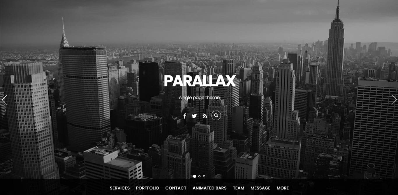Parralax theme demo