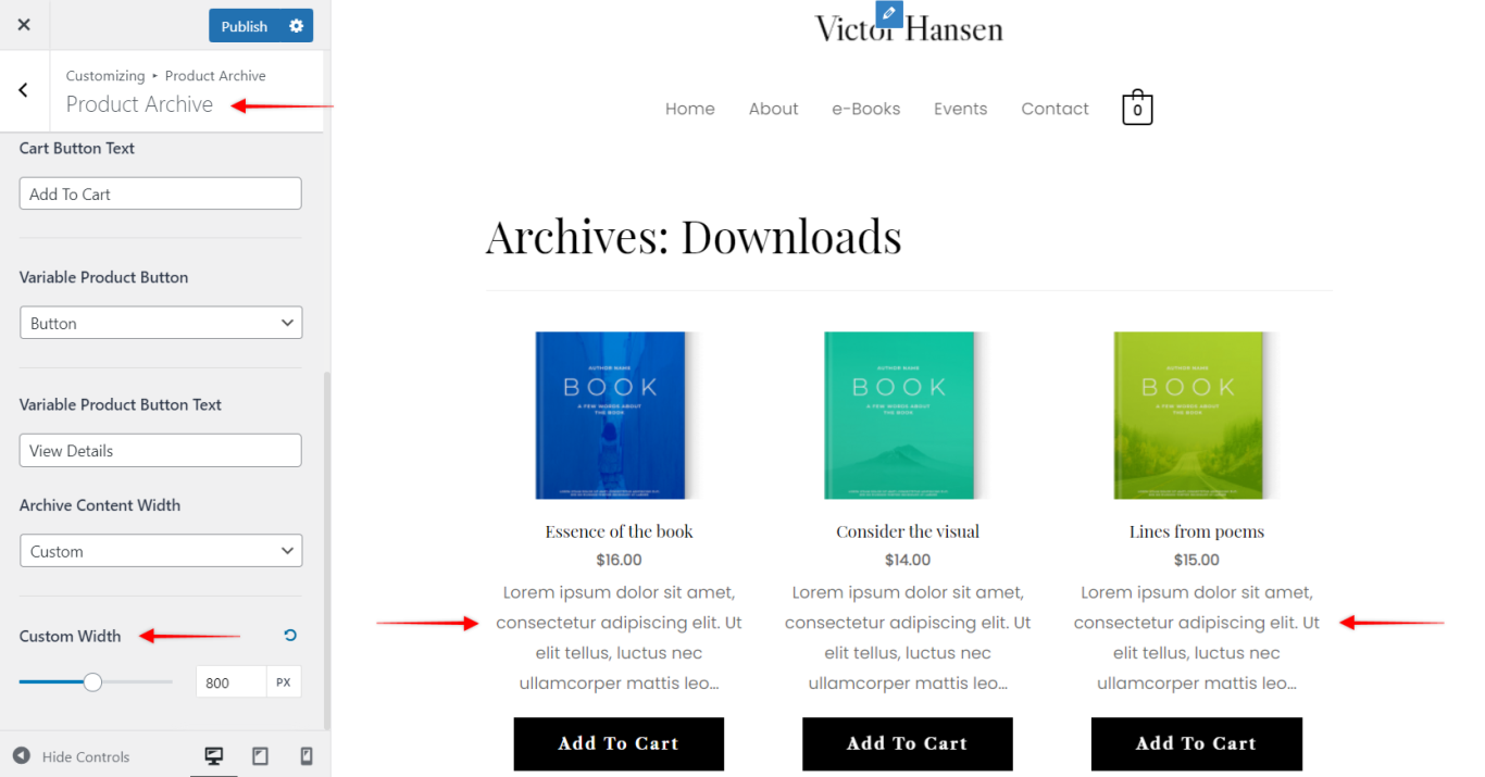 Easy Digital Downloads, Product Archive Width, Astra 3.0+