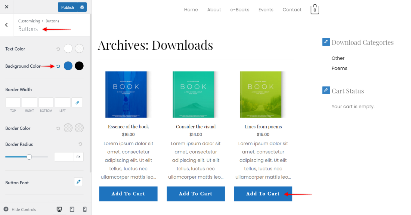 Easy Digital Downloads, Buttons, Astra 3.0+