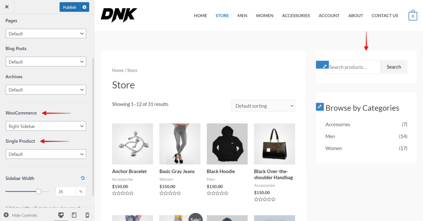 Sidebars on WooCommerce Pages, Astra 3.0+