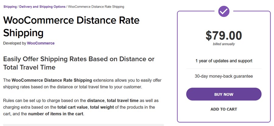 WooCommerce distance rate shipping plugin