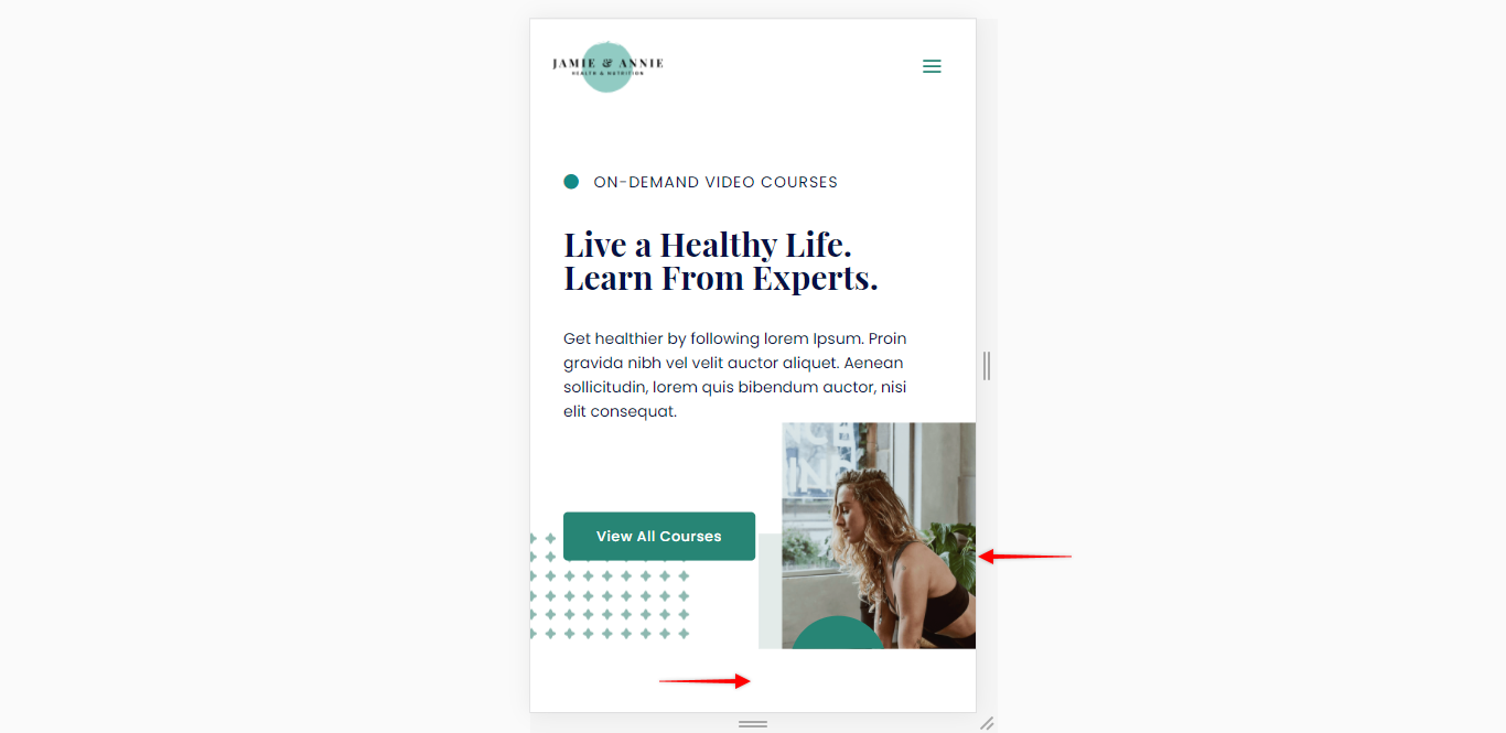 Horizontal Scrollbar on Mobile - Elementor Section with Hidden Overflow