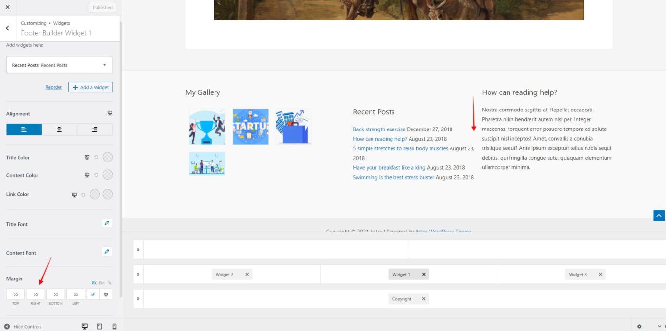 Fix Right Margin for the Footer Widget Element