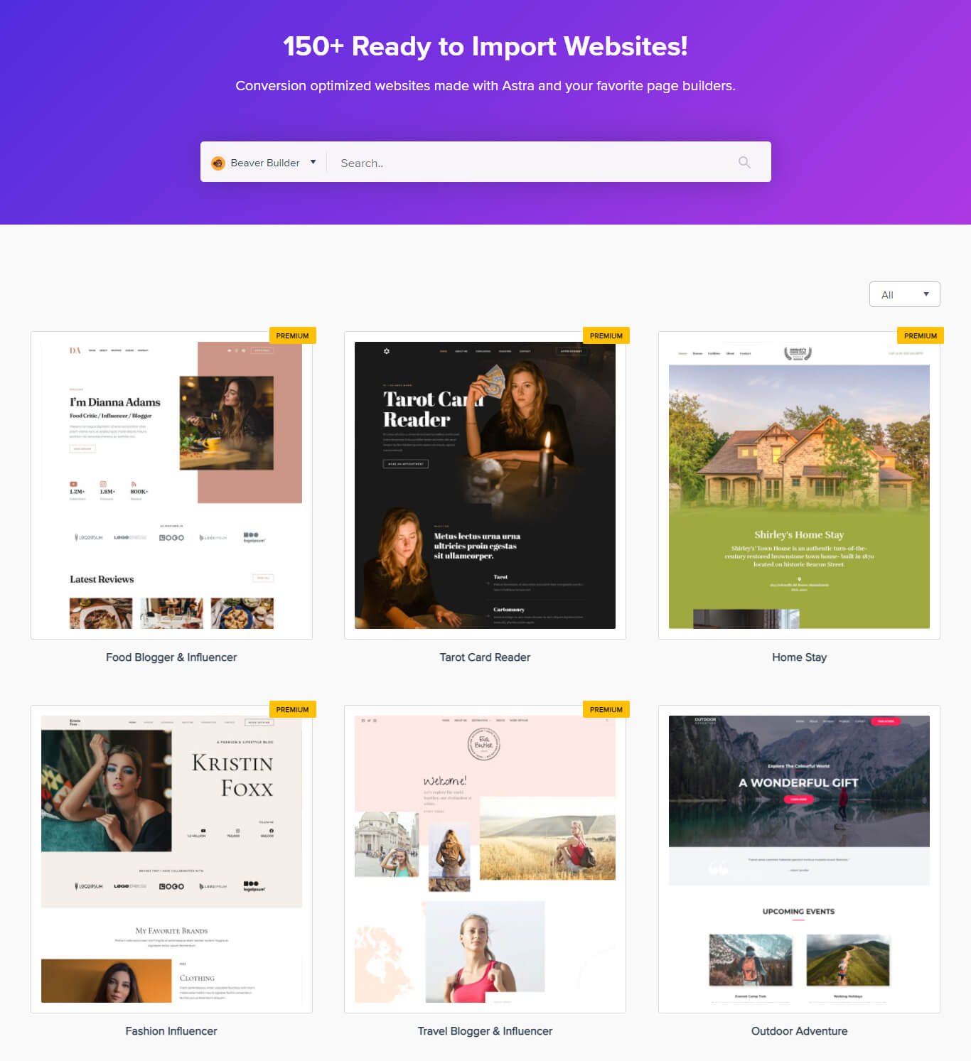 Beaver Builder Site Templates