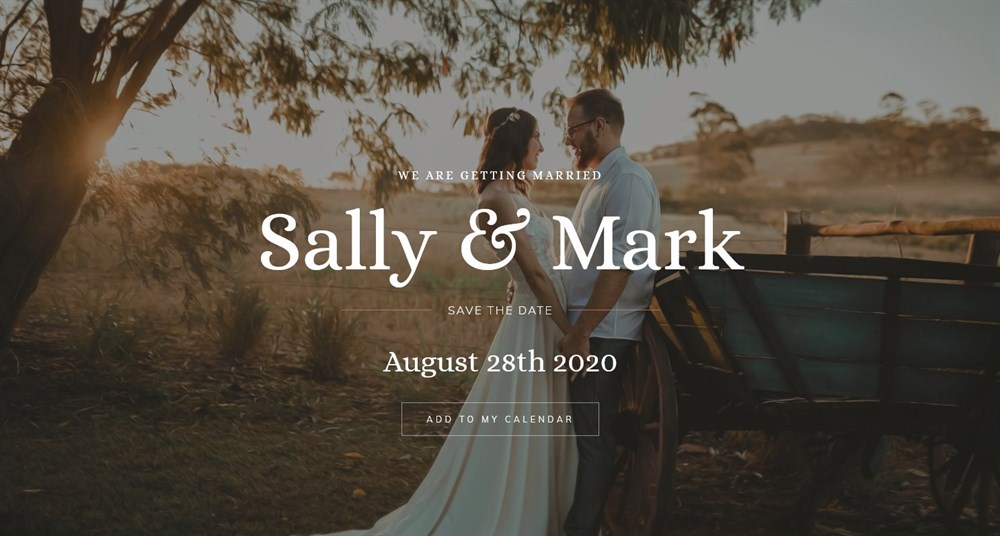 Wedding Invitation elementor template