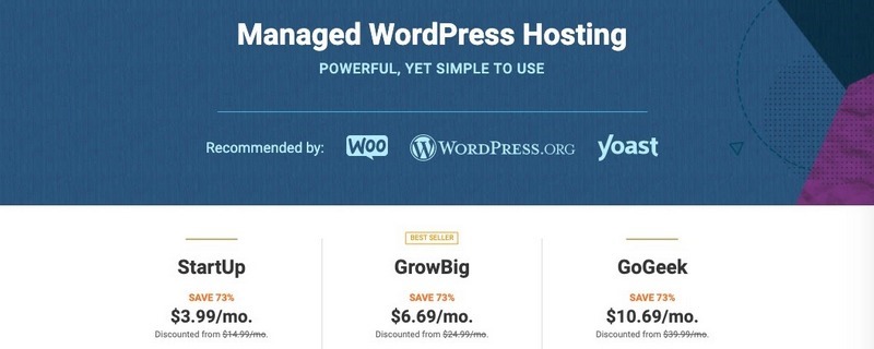 SiteGround managed WordPress hosting plan