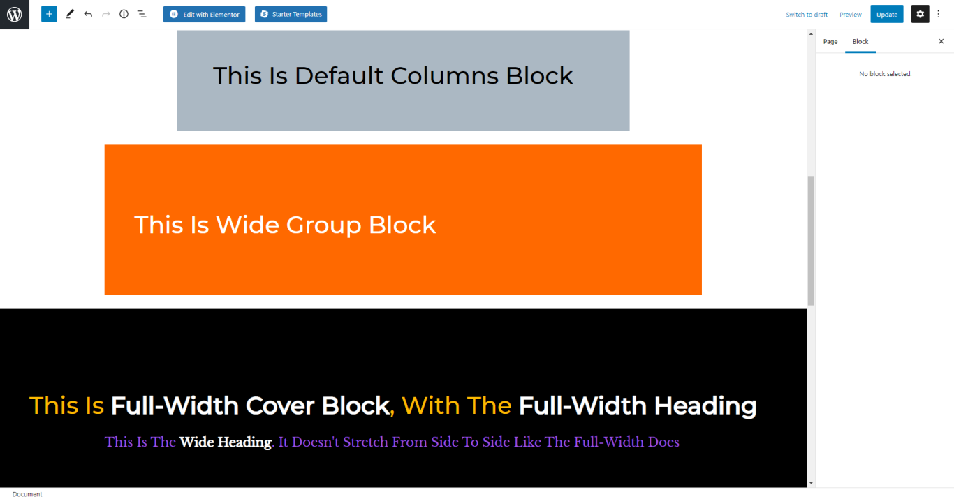 Gutenberg Block Layouts