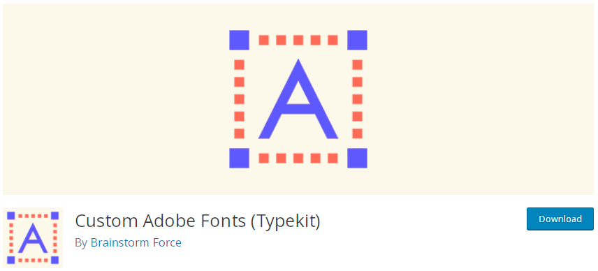 Custom Adobe Fonts WordPress plugin