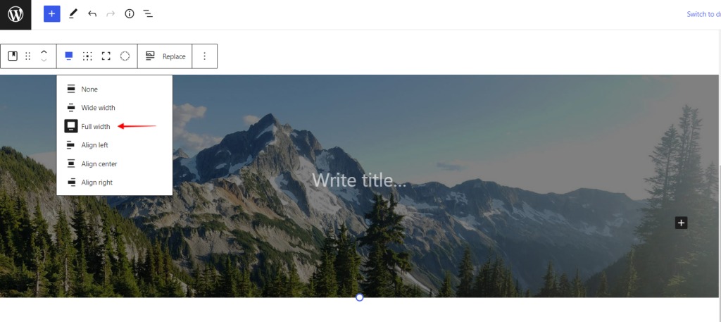 Astra blog editor full width