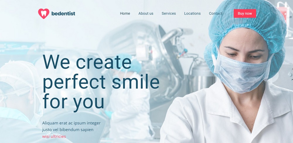 BeTheme dentist website demo
