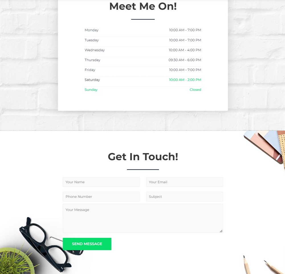 website appointment form