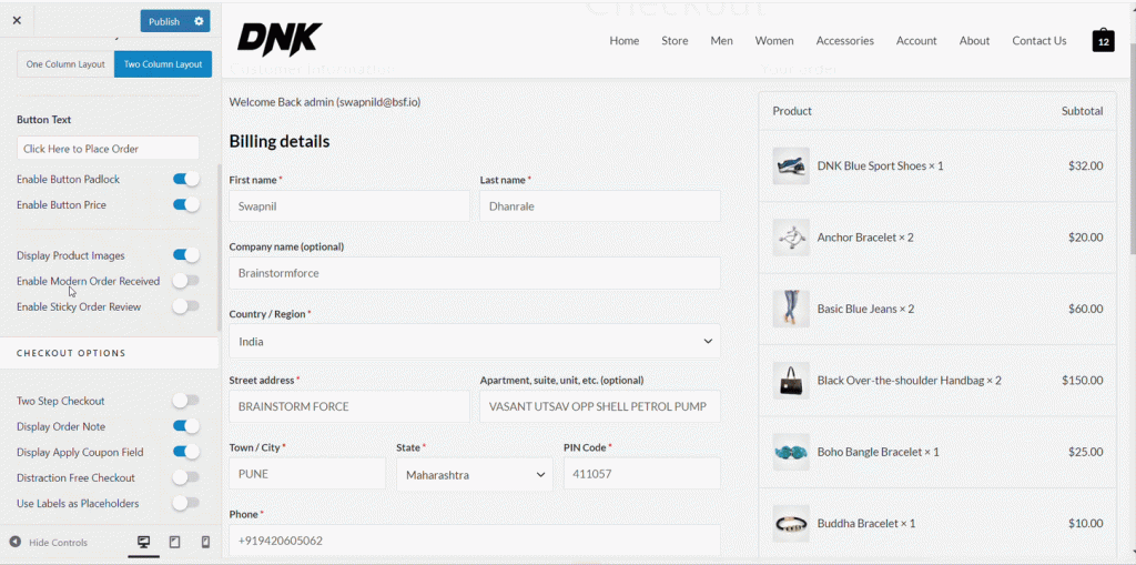 Display Product Images in Order Review section