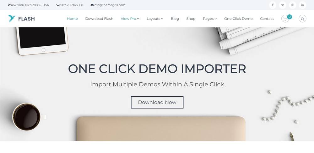 Flash main page demo template