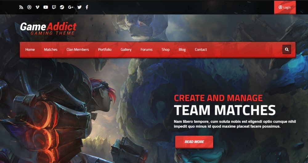 Game Addict WordPress theme