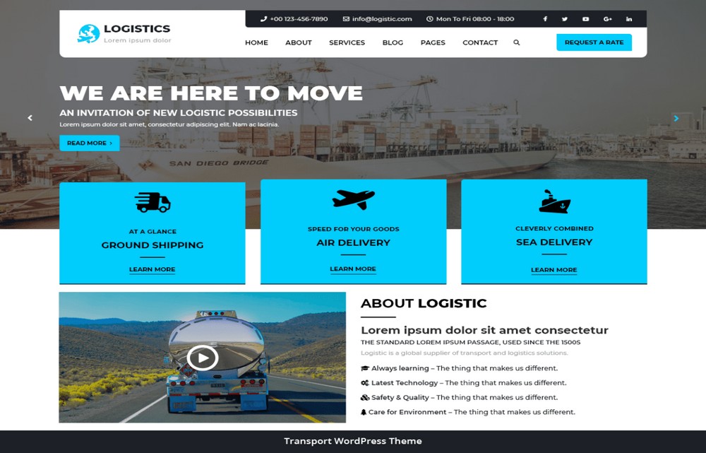 Logistic Transport theme