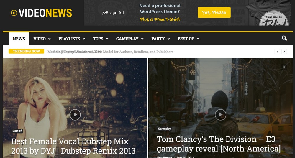 Newsmag video news demo
