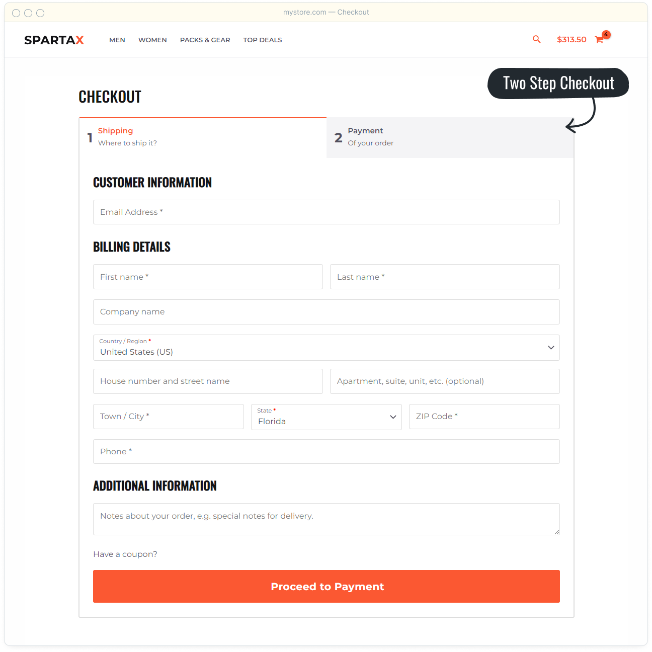 Two-step-Checkout