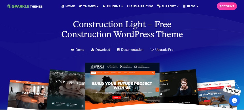 Construction Light WordPress theme
