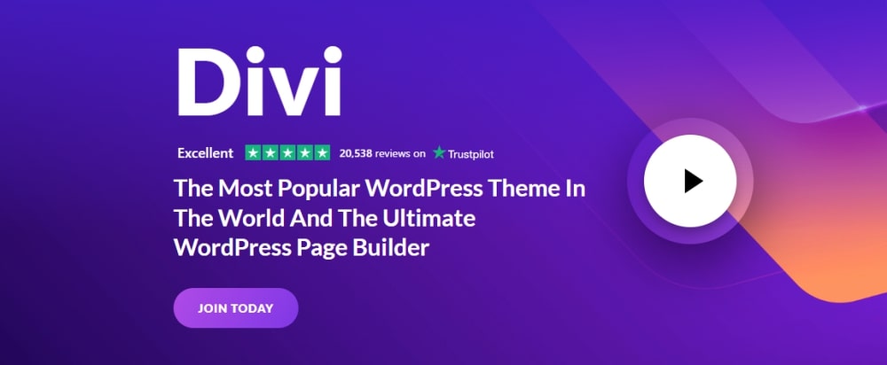 Divi theme website home page