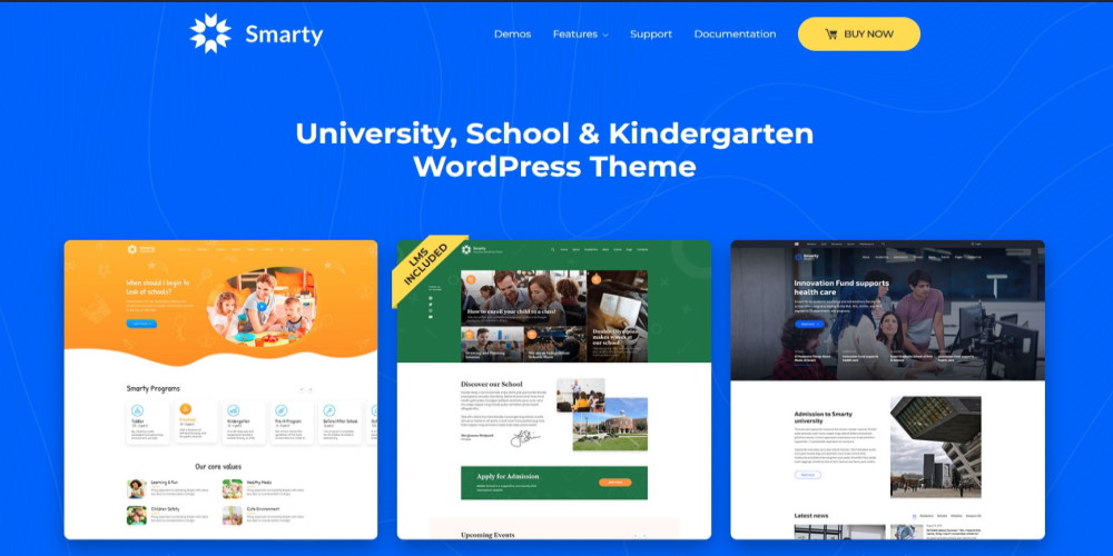 The layout page of smarty WordPress theme