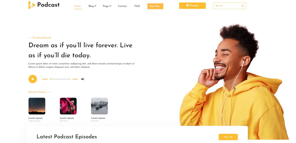 Video Podcasting WordPress theme demo page