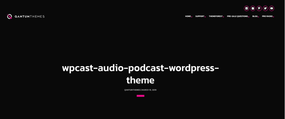 Wpcast WordPress theme demo page