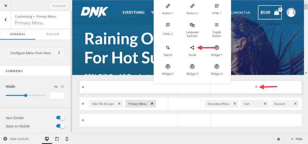 How to Add Social Media Icons to Header?