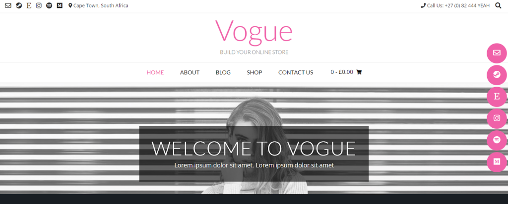 Vogue website demo