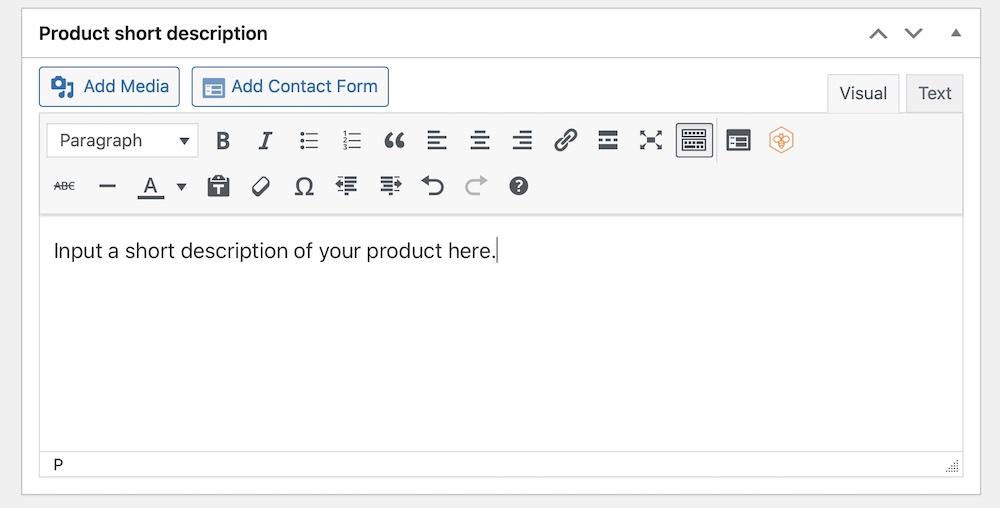 short product description in WooCommerce