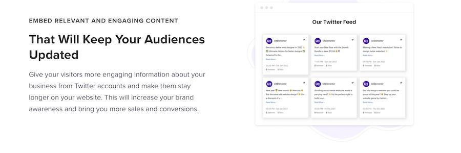 Ultimate Addons for Elementor Twitter Feed